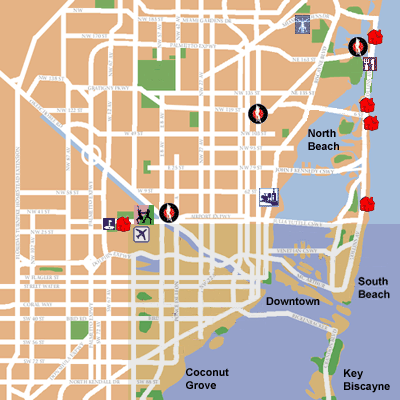 schematic Imap of Miami area